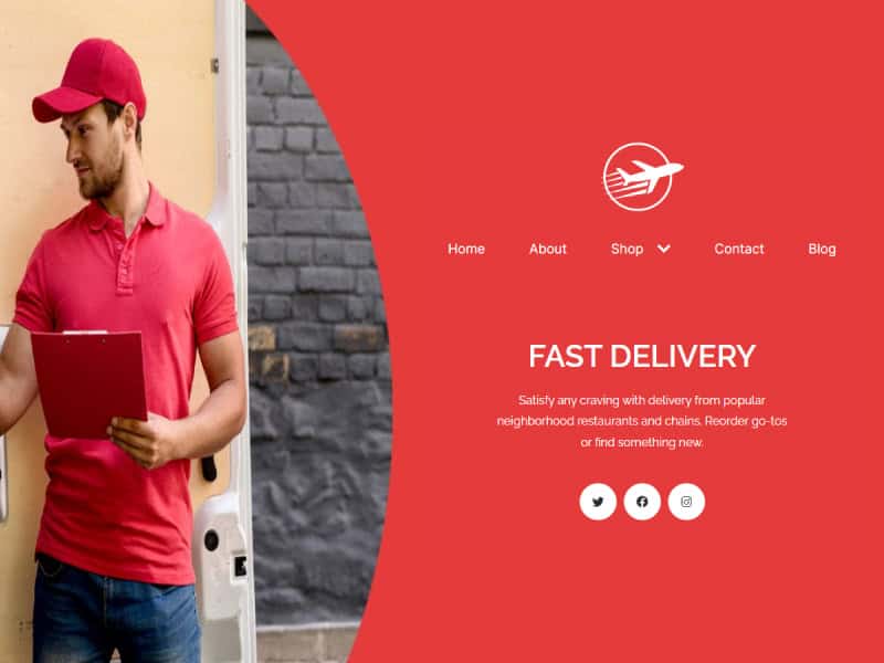 WordPress Menu for a Delivery Service Website